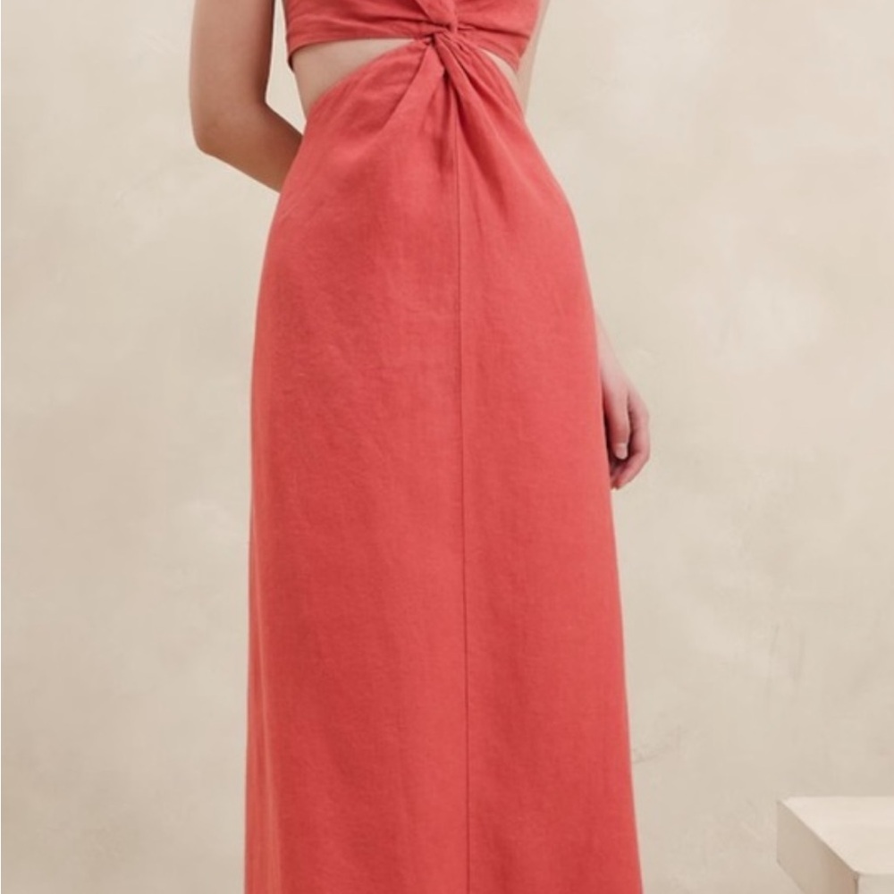 Banana Republic Backless Coral Dress